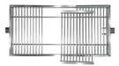 Stono Outdoor Living Top view of the Tagwood BBQ Round Warming Roof Grill for BBQ03SS/BBQ05SS-BBQ92SS by Tagwood BBQ, featuring sturdy 304 stainless steel construction and two removable sections—one partially lifted—against a white background.