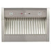 Stono Outdoor Living Front view of the Coyote 42" Outdoor Insert (C1LINER42), a stainless steel range hood ideal for custom installations. Features vent slats, two round lights, a control switch, and indicator lights. Coyote brand appears in the top right corner.