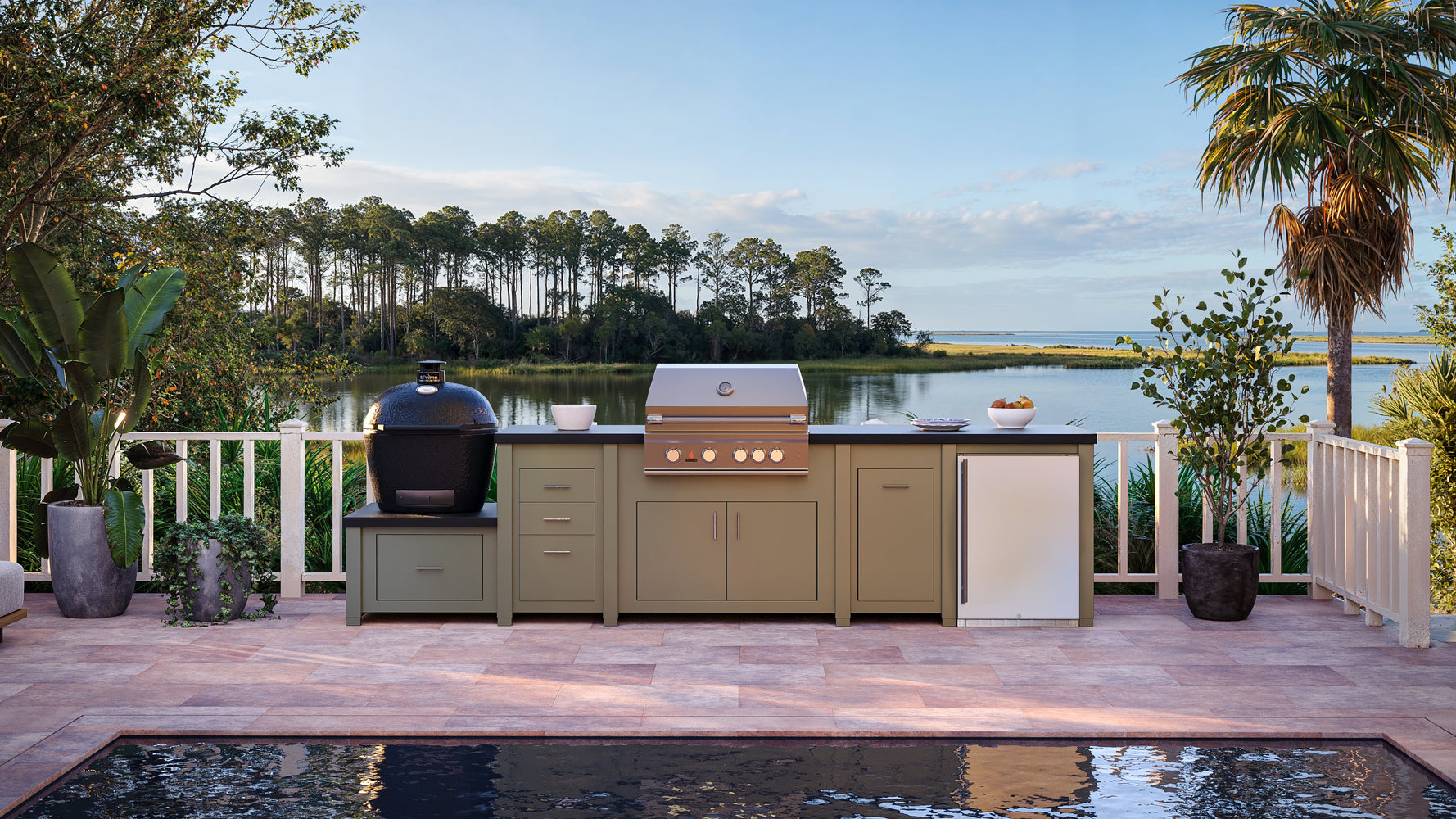 Stono Outdoor Kitchen installation overview video — modular outdoor kitchen setup from delivery to finished in one day