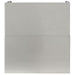 Stono Outdoor Living The Coyote Duct Cover for Chimney Hood for Ceilings features a modern, minimalist stainless steel design with a smooth, flat surface in light gray/silver—ideal for outdoor kitchens.