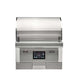 Stono Outdoor Living The Coyote 28" Pellet Grill - C2P28 features stainless steel construction, a closed lid, advanced digital control panel with LED display, and is perfect for precision outdoor cooking. Product shown against a white background.