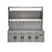 Stono Outdoor Living The Coyote 36" CL-Series Grill, 4 Burner in Propane (C3CL36LP) features 304 stainless steel, four control knobs, open hood, cooking grate, and raised warming rack—perfect for outdoor cooking. The Coyote logo is displayed on the front.