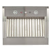 Stono Outdoor Living The Coyote 36" Outdoor Chimney Hood (C1HOOD36) features three baffle filters, two halogen lights, control buttons, a red power indicator, and is shown front-facing on a white background. Ideal for outdoor kitchen ventilation.