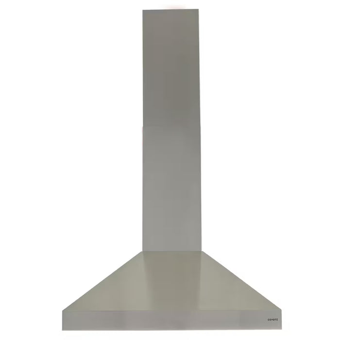 Stono Outdoor Living The Coyote Duct Cover for Chimney Hood is a stainless steel extension designed for ceilings, ideal for enhancing ventilation and style in your outdoor kitchen setup.