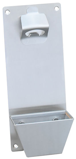 Stono Outdoor Living The KoKomo Bottle Opener and Cap Catcher by KoKoMo Grills (KO-BTLOPNR) mounts easily to your wall and neatly collects caps, making it a perfect outdoor kitchen or patio accessory.