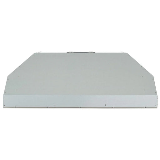 Stono Outdoor Living The Coyote 36" Outdoor Insert (C1LINER36) by Coyote is a flat, rectangular metal panel with angled edges, perfect for ventilation in outdoor kitchen hoods. Shown from the front against a white background with a sleek, industrial finish.