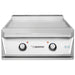Stono Outdoor Living The Twin Eagles 30-Inch Built-In Propane Gas Teppanyaki Griddle (TETG30-CL) features a stainless steel surface, two control knobs, indicator lights, and a vented back—perfect for versatile backyard cooking.