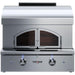 Stono Outdoor Living The Delta Heat Freestanding Pizza Oven (DHPO30F-N) features stainless steel, a curved front, two glass doors, vented top, and dual “Delta Heat” control knobs—ideal for artisan pizza with precise temperature control.