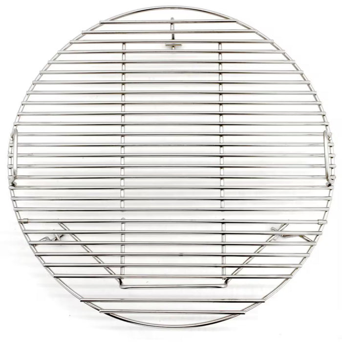 Stono Outdoor Living Oval stainless steel grill grate with horizontal and angled support bars, designed for the Coyote Asado Smoker w/ Stand & Side Shelves (C1CHCS-FS) by Coyote, ideal for kamado-style charcoal grilling. Photographed on a white background.