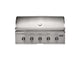 Stono Outdoor Living The Coyote 42" CL-Series Grill (C3CL42NG) is a stainless steel, built-in natural gas grill with five front control knobs and a closed lid—ideal for outdoor kitchens.