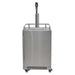 Stono Outdoor Living The Coyote 24" Outdoor Kegerator (C124KEG) features a stainless steel finish, top beer tap, left-side handle, and caster wheels for mobility—perfect for serving draft beverages. Shown against a plain white background.