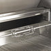 Stono Outdoor Living Close-up of the Twin Eagles Eagle One 54-Inch Gas Grill (TE1BQ54RS-L) interior, showing stainless steel grates, metal rotisserie spit with forks, and dual infrared rotisserie burners for superior cooking performance.