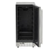 Stono Outdoor Living The Coyote 15" Outdoor Refrigerator (C115R-S) features a stainless steel exterior, glass door, and interior digital control panel with empty shelves—perfect for enhancing any stylish outdoor kitchen.