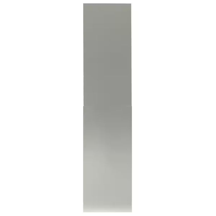 Stono Outdoor Living A sleek, tall stainless steel panel with a subtle horizontal seam serves as the Coyote Duct Cover for Chimney Hood for Ceilings—perfect for enhancing your outdoor kitchen against a clean white background.