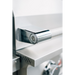Stono Outdoor Living Close-up of the TrueFlame E Series 25" Stainless Steel 3-Burner Built-In Natural Gas Grill (TFE25), showing the sleek handle and control knobs, and emphasizing the premium stainless steel design by TrueFlame.