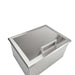 Stono Outdoor Living The Coyote 25" Drop In Cooler – C3-CDIC is a stainless steel, rectangular outdoor kitchen cooler with a matching fitted lid and central handle, shown against a plain white background.
