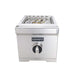 Stono Outdoor Living Front view of the Coyote 12" Single Side Burner in Natural Gas (C3SBNG) with control knob and burner grates—ideal as a built-in side burner for your outdoor kitchen.