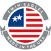 Stono Outdoor Living A circular logo with a stylized American flag, two white stars on blue, red stripes, and gray border displaying "TWIN EAGLES" above and "MADE IN THE USA" below—ideal for Twin Eagles 30-Inch 2-Burner Gas Grill TEBQ30R-CN.