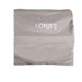 Stono Outdoor Living The Coyote Cover for 30" Built-In Flat Top Grill, Gray (model CCVRFT-BIG), is a weather-resistant gray cover with "COYOTE" printed in white on the front. Designed for outdoor use, it’s shown against a white background.