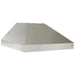 Stono Outdoor Living The Coyote 36" Outdoor Chimney Hood (C1HOOD36) features a sleek, sloped stainless steel design ideal for outdoor kitchen ventilation. Shown against a white background.
