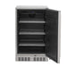 Stono Outdoor Living The Coyote 21" Outdoor Refrigerator Right Hinge (C121R-S-R) features three empty wire shelves, a digital temperature display, and a durable stainless steel design—ideal for any outdoor kitchen.