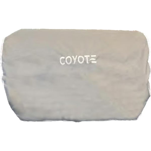 Stono Outdoor Living A weather-resistant, light gray Coyote Cover for 42" Grill (CCVR42-BIG) featuring the COYOTE brand name in bold white uppercase letters at the center.