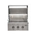 Stono Outdoor Living The Coyote 30" SL-Series Grill (C3SL30NG) is a stainless steel built-in natural gas grill with LED lights, ceramics, three control knobs, the Coyote logo, and an open lid showing the grilling surface—ideal for outdoor kitchens and safe grilling.