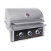 Stono Outdoor Living The Wildfire Ranch Pro 30" Gas Grill 304 Black SS by Wildfire Outdoor Living features a closed lid, three knobs, built-in temperature gauge, and runs on natural gas—ideal for any outdoor kitchen. Model: WFPRO30G-BSS-NG.