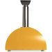 Stono Outdoor Living The Coyote 40" Duomo Wood Fired Outdoor Oven, Yellow (C1PZ40WY), features a modern dome-shaped ceramic design with a metallic chimney, shown against a plain white background.
