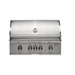 Stono Outdoor Living The Coyote 36" SL-Series Grill (C3SL36NG) is a premium built-in natural gas grill for outdoor kitchens, featuring four control knobs, LED lights, ceramic components, and a lid-mounted temperature gauge. The closed lid displays the Coyote brand logo.