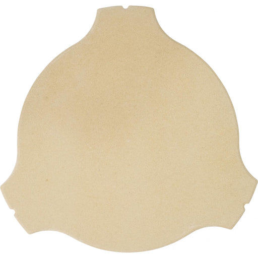 Stono Outdoor Living The Coyote Asado Smoker Heat Deflector (ASADO-HD) is a tan, flat ceramic tile with smooth surface, ornate curved edges, and top/bottom notches. Designed by Coyote as a heat deflector for the Asado Smoker.