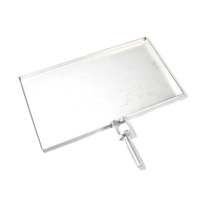 Stono Outdoor Living The Tagwood BBQ Height Adjustable Griddle - BBQ54SS by Tagwood BBQ features a rectangular glass sheet with a 304 stainless steel handle, designed as an extension or accessory for your grill, shown on a white background.