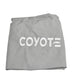Stono Outdoor Living The Coyote Cover for 28" Built-In Pellet Grill (Gray, CCVR28P-BIG) is a weather-resistant gray fabric cover with the word COYOTE and a stylized logo printed in white on its surface.