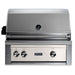 Stono Outdoor Living The Lynx 30" Built-In Grill w/ Rotisserie in Glacier (L30R-3-GLNG) features a closed lid, temperature gauge, three control knobs, ceramic burners, and an integrated rotisserie on the front panel.