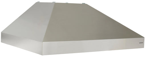 Stono Outdoor Living The Coyote 42" Outdoor Chimney Hood (C1HOOD42) features a stainless steel, pyramid-shaped design with smooth, reflective surfaces, ideal for outdoor kitchen ventilation and shown at a slight angle against a white background.