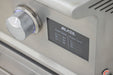 Stono Outdoor Living Close-up of the Blaze LTE PRO 40-Inch Built-in Propane Gas Griddle (BLZ-GRIDDLE40-LP) control panel, showing a large metallic knob and digital temperature screen displaying Blaze branding and zone/probe temperatures.