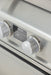 Stono Outdoor Living Close-up of two stainless steel control knobs on the Blaze LTE PRO 32-Inch 4-Burner Built-in Natural Gas Grill (BLZ-4LTEPRO-NG) by Blaze, with a digital temperature screen visible for precise grilling control.