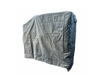 Stono Outdoor Living The Tagwood BBQ BBQ06SS Cover - COVE06, a large gray rectangular cover by Tagwood BBQ, is draped over an object. Made from UV resistant fabric, it contrasts with the plain white background and conceals the item's shape and details.