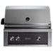 Stono Outdoor Living The Lynx 30" Built-In Grill w/ Rotisserie in Obsidian (L30R-3-OBNG) features three control knobs, ceramic burners, a built-in lid thermometer, and a modern design.