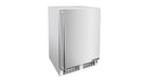 Stono Outdoor Living The Lynx Sedona 24" Refrigerator - S24REF features a stainless steel undercounter design with a solid door, left-side handle, and bottom front ventilation, making it a sleek, modern addition to outdoor spaces.