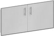 Stono Outdoor Living A Stono Outdoor Living Grill Access Door featuring stainless steel cabinet doors with vertical handles, set in a rectangular frame, displayed at an angle against a white background.