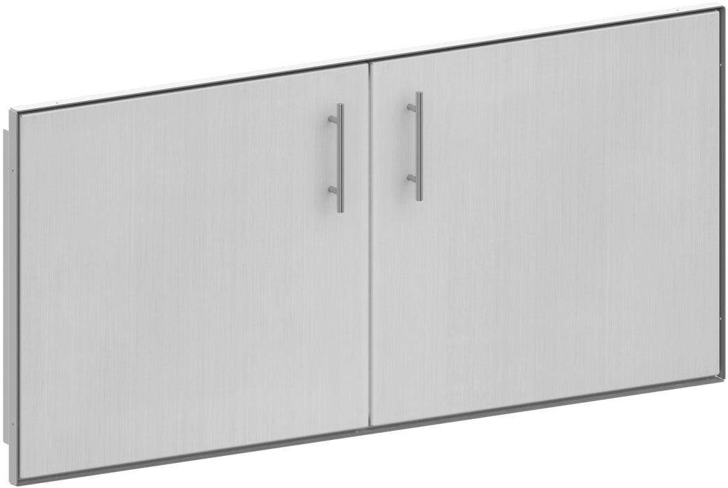Stono Outdoor Living The Stono Outdoor Living Grill Access Door features a modern, minimalist design with vertical handles and a brushed stainless steel finish. This double-door cabinet is designed for wall mounting, making it ideal for outdoor kitchens.
