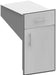 Stono Outdoor Living The Side Component by Stono Outdoor Living is a stainless steel kitchen cabinet with a modern, minimalist design, featuring one top drawer and a vertical door below, each with a sleek metal handle.