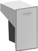 Stono Outdoor Living The Stono Outdoor Living Side Component is a white kitchen cabinet with a slanted side, single door featuring a horizontal handle, and a black panel underneath.