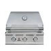 Stono Outdoor Living The TrueFlame E Series 25" Stainless Steel 3-Burner Built-In Natural Gas Grill (TFE25) features a closed lid, built-in temperature gauge, and three front control knobs for commercial-grade grilling in your outdoor space.