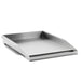 Stono Outdoor Living The TrueFlame 14" x 17" Griddle Plate (TF-GP-14), made of premium stainless steel with raised edges and a front lip for easy scooping or sliding, is shown on a white background.
