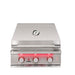 Stono Outdoor Living The TrueFlame 32" 4-Burner Built-In Natural Gas Grill (TF32) features a stainless steel body, closed lid, four burners with red LED-lit knobs, a centered thermometer, and combines commercial-grade quality with sleek design.