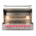 Stono Outdoor Living The TrueFlame 40" 5-Burner Built-In Natural Gas Grill (TF40) by TrueFlame features five control knobs, an open lid, interior grill grates, and built-in lights for a clean, high-performance cooking experience.
