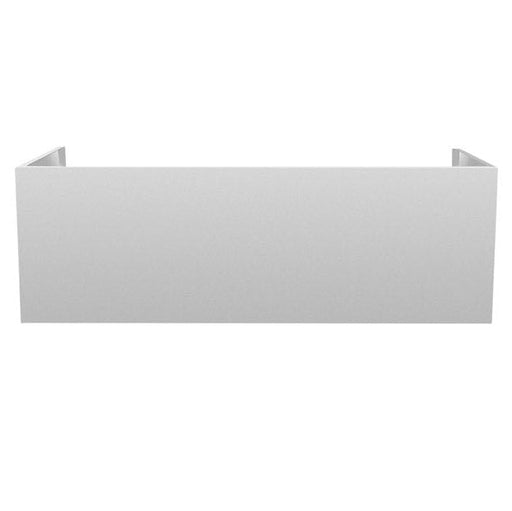 Stono Outdoor Living The TrueFlame 12" Duct Cover for 36" Outdoor Vent Hood (TF-VH36-2-DC) is a plain, rectangular stainless steel panel with open sides, shown from the front against a white background.