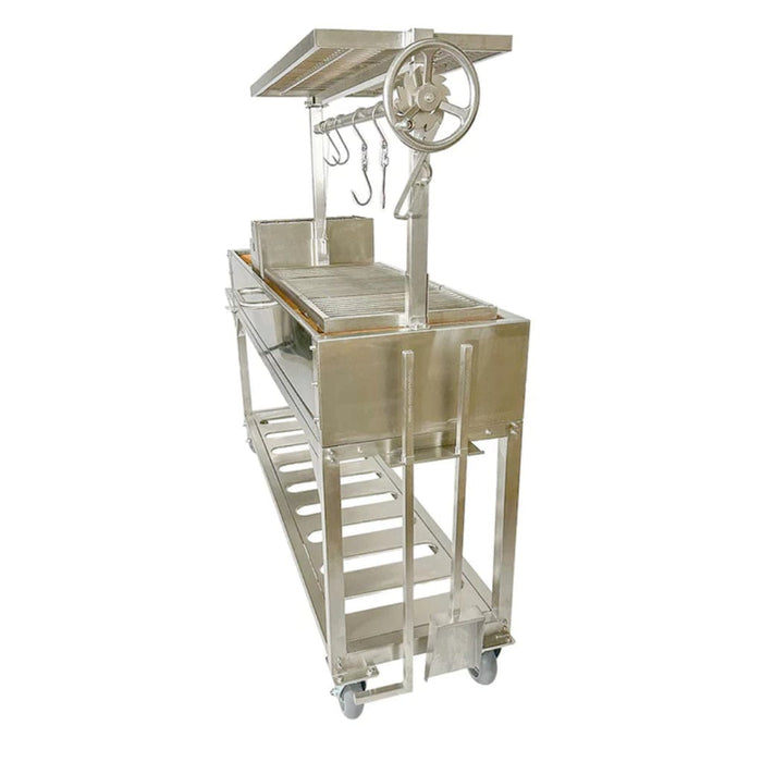 Stono Outdoor Living The Tagwood BBQ Argentine Santa Maria Wood Fire & Charcoal Grill (BBQ06SS) by Tagwood BBQ features a durable design with adjustable grilling heights and dual fuel options for versatile outdoor cooking.